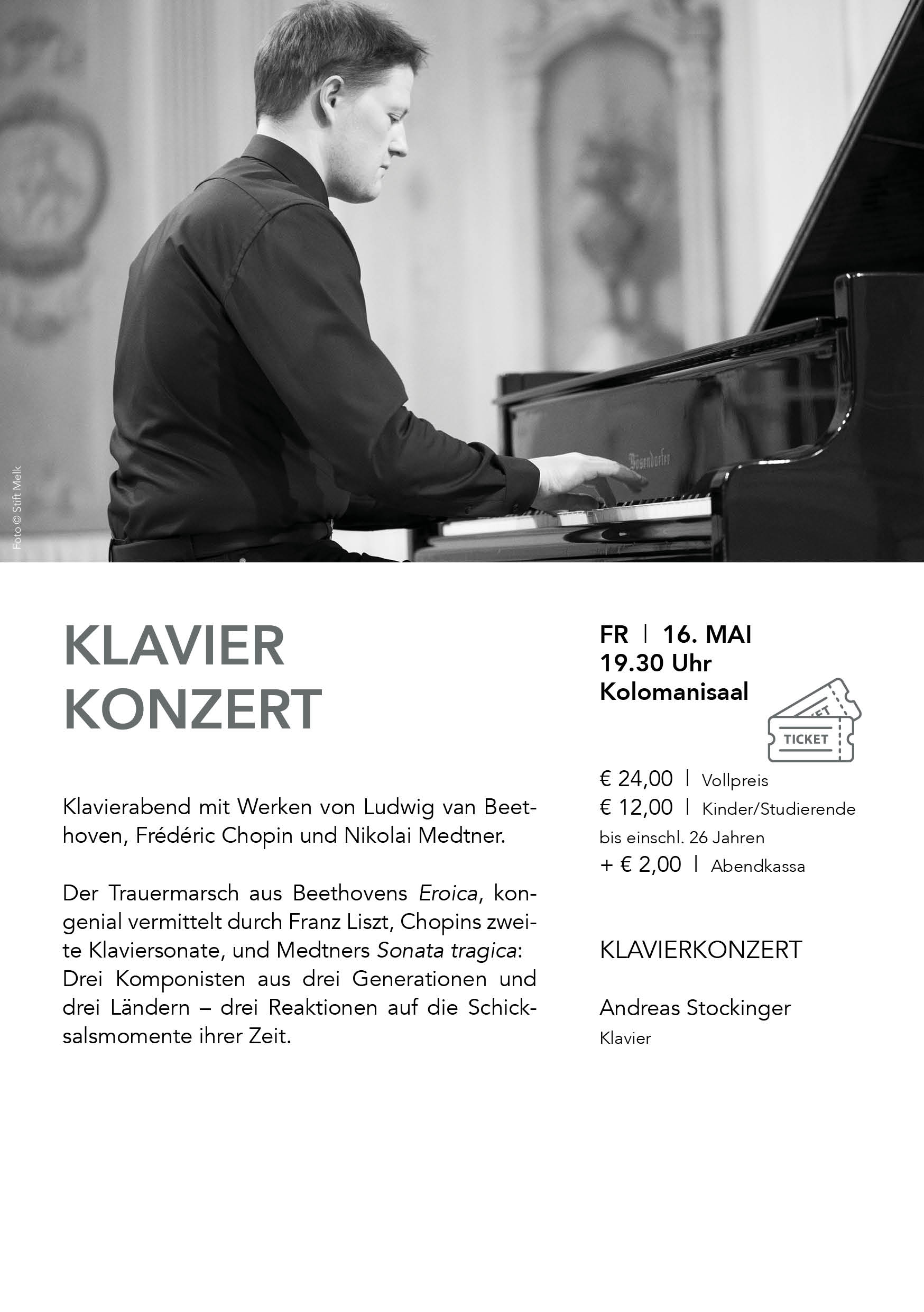 Klavierkonzert Andreas Stockinger