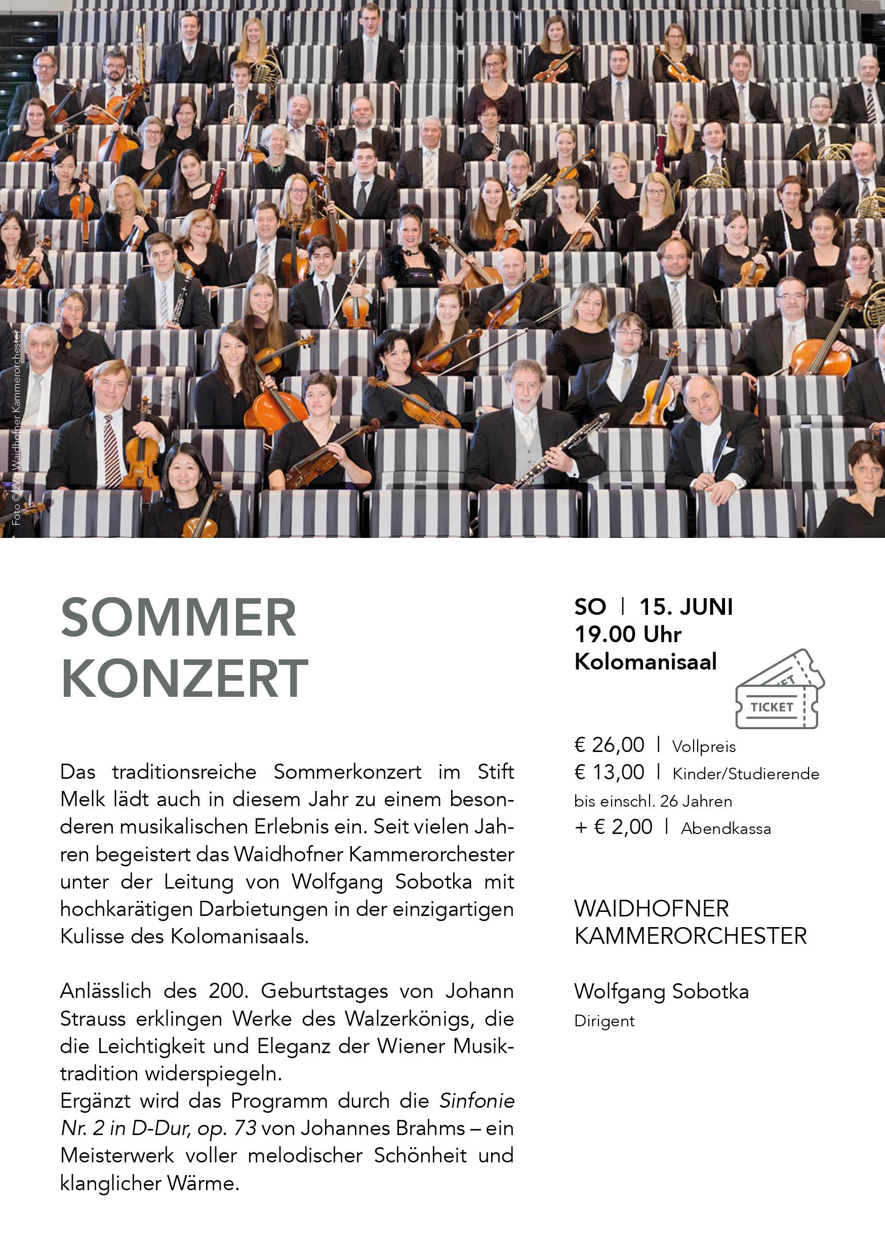 Sommerkonzert des Waidhofner Kammerorchesters